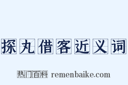 探丸借客近义词是什么意思的图片